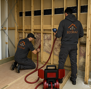 Ecohaz technician carrying out mould remediation