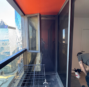 Ecohaz technician carrying out mould remediation