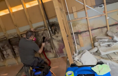 Mould remediation work on a Melbourne property
